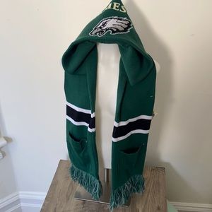 Eagles Knitted Hood Scarf With Pockets - Game Day Ready